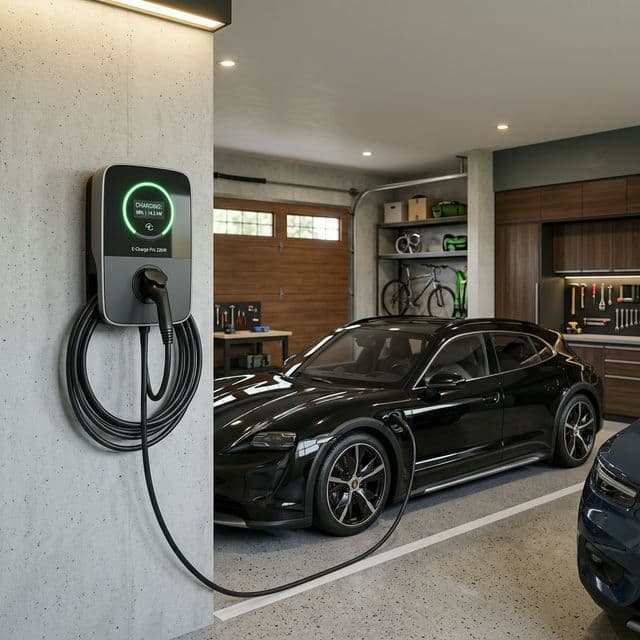 Borne de recharge IRVE pour véhicule électrique installée à domicile